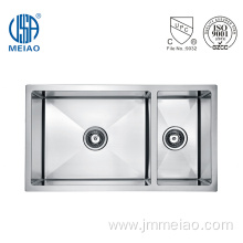 High Quality Double Bowls Undermount Brushed Kitchen Sink